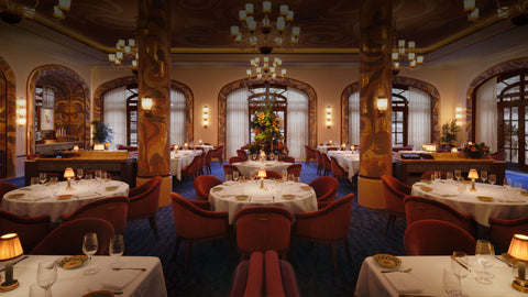 Custom Victoria table lamps for Carbone Riviera Las Vegas