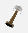NEOZ Cooee 2 cordless lamp body in Sandblasted Bronze finish with white diffuser.